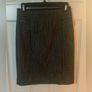 NWT new pencil skirt express 2 pleated gray grey black suit XS